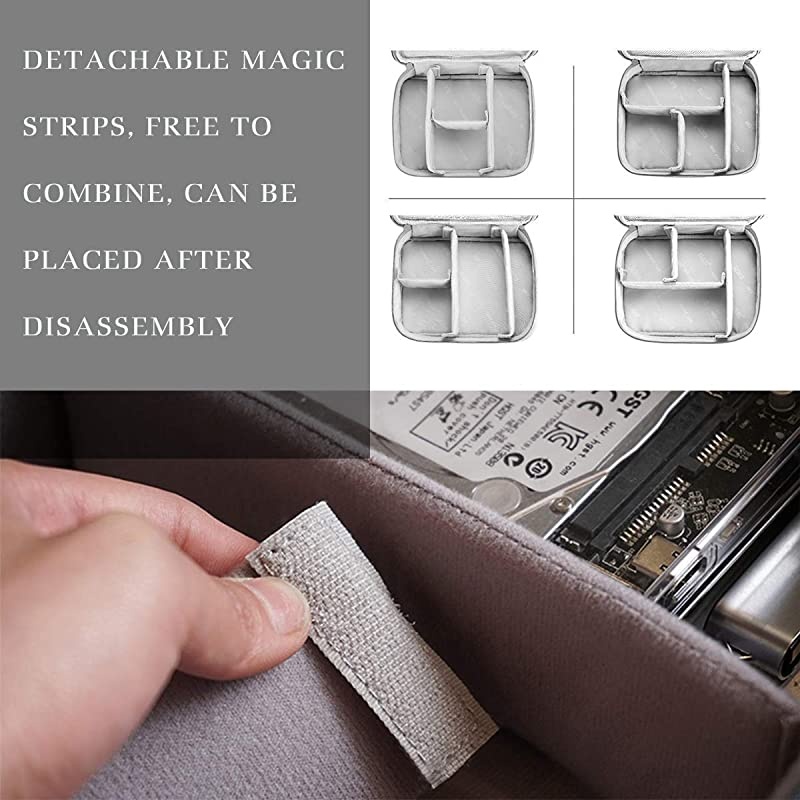 Electronic Accessories Bag Travel Cable Organizer ThreeLayer for iPad Mini Kindle Hard Drives Cables Chargers ThreeLayerNavy