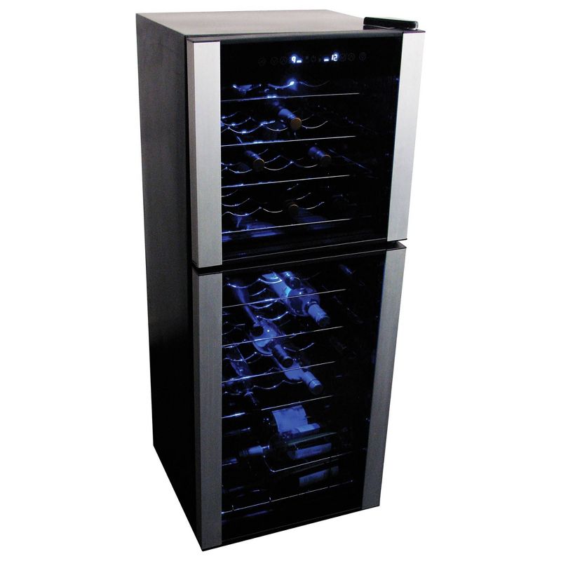 Koolatron 45-Bottle Dual-Zone Wine Cooler - Black