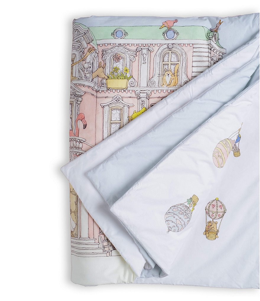 Atelier Choux Paris Baby Monceau Mansion & Hot Air Balloon Reversible Quilt