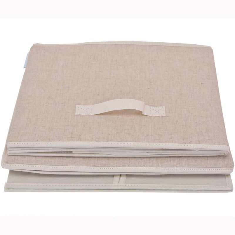 StorageWorks 65L Fabric Storage Bin Lid and Window Sandstone