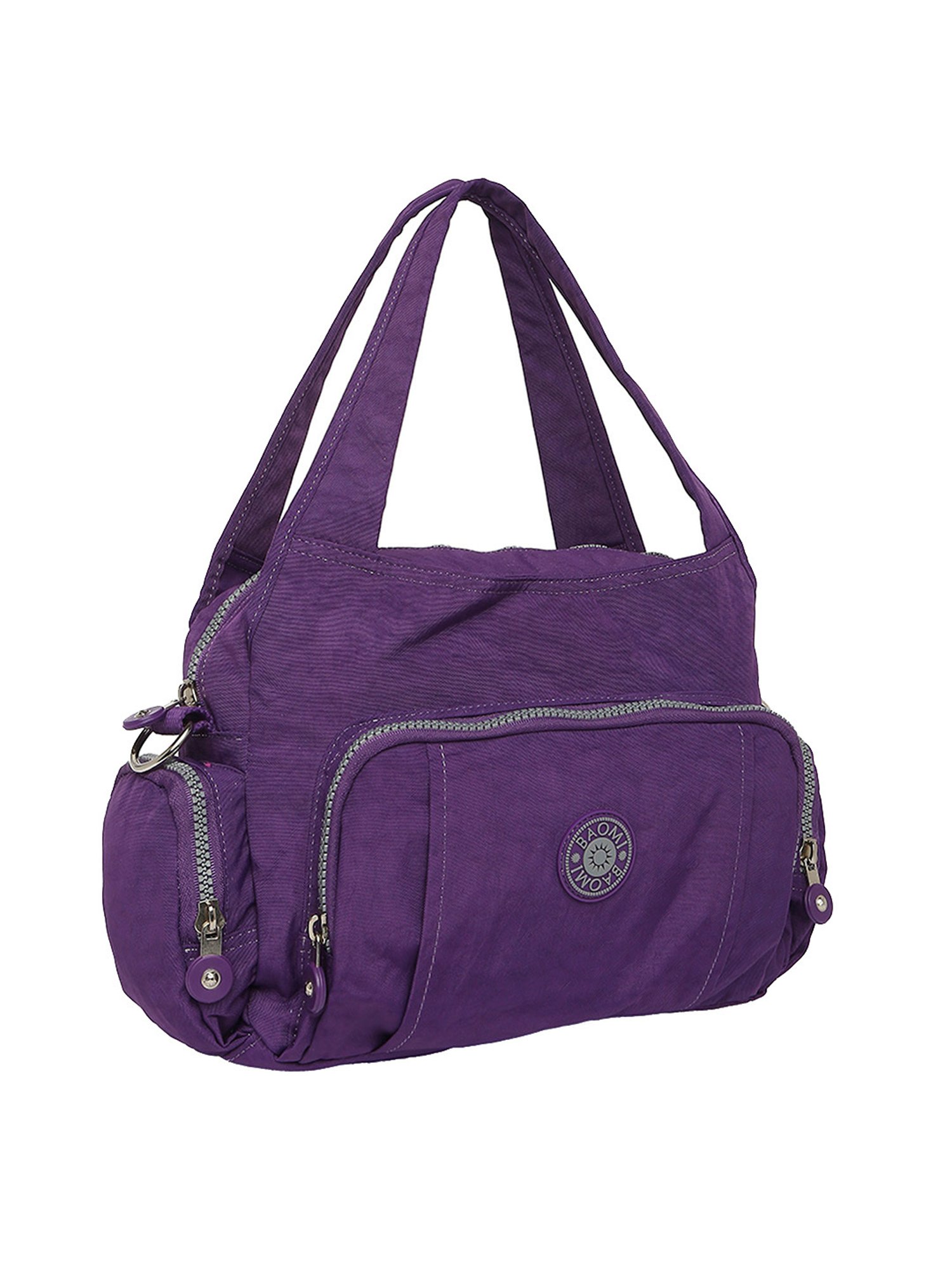 Baomi Purple Solid Medium Handbag