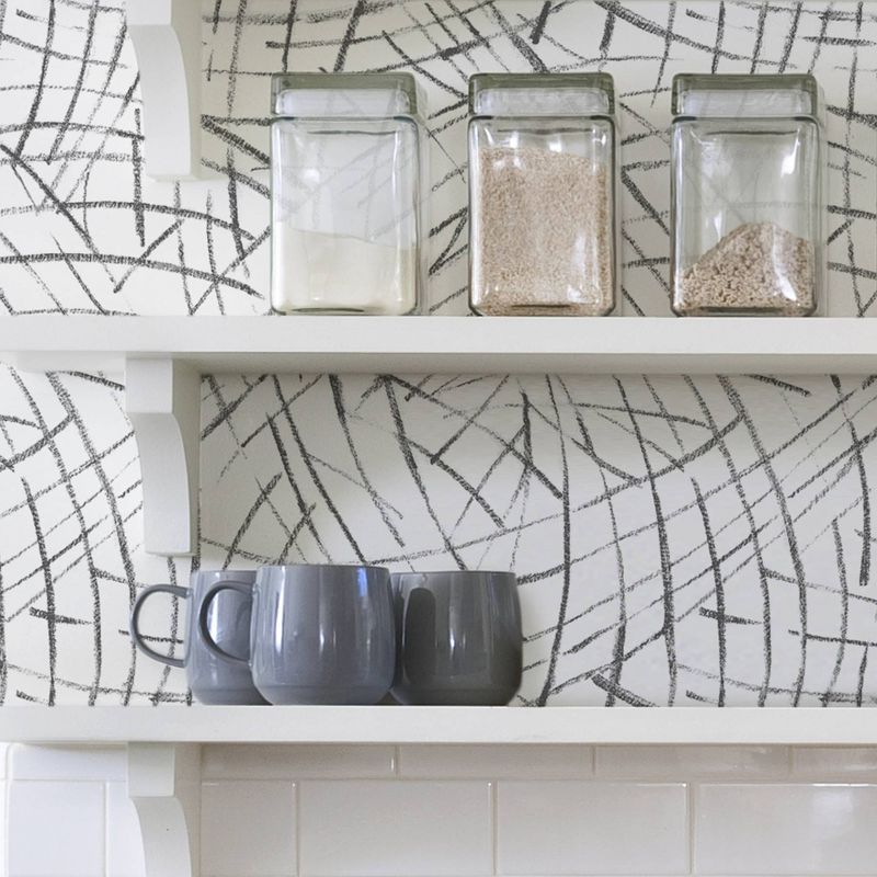 NuWallpaper Imprint Peel and Stick Wallpaper Black