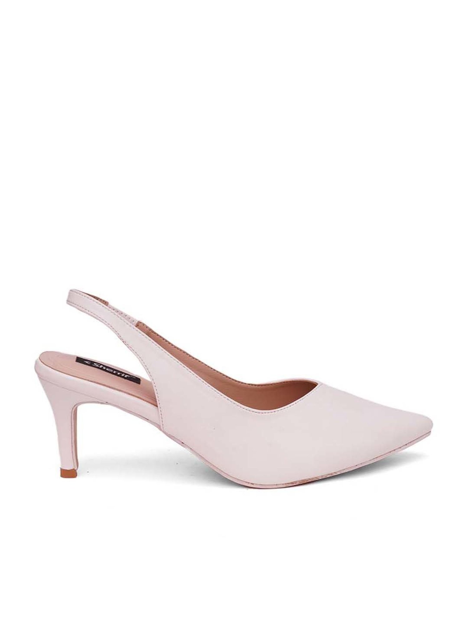Sherrif Women's White Sling Back Stilettos