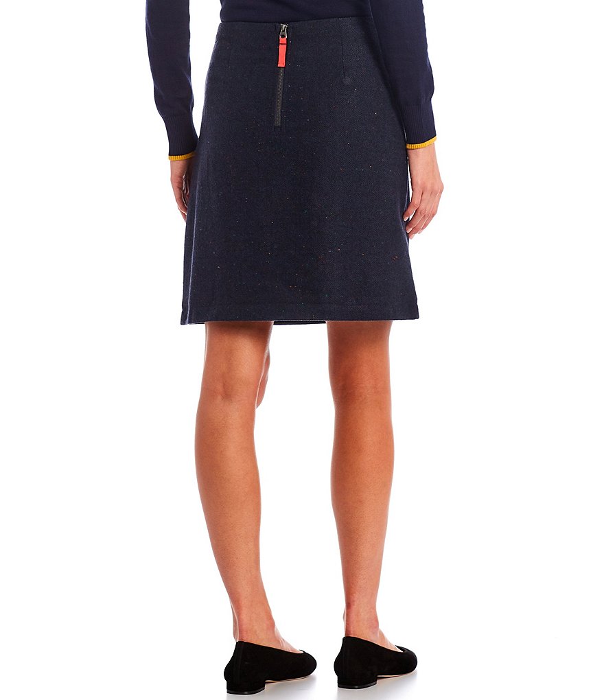 Joules Hannah Knee Length Texture Corduroy A-Line Skirt