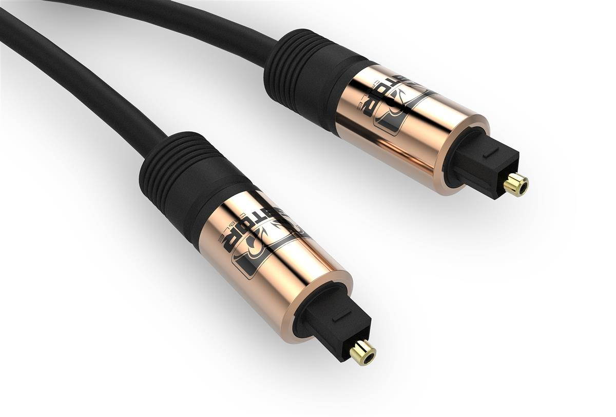 GATOR CABLE Toslink Fiber Optic SPIDF cable - COPPER - 6 FT - Sound Bar, BluRay Player, Mini Disc, CD, DVD, DAT, MP4 with fully enriched and detailed sound quality