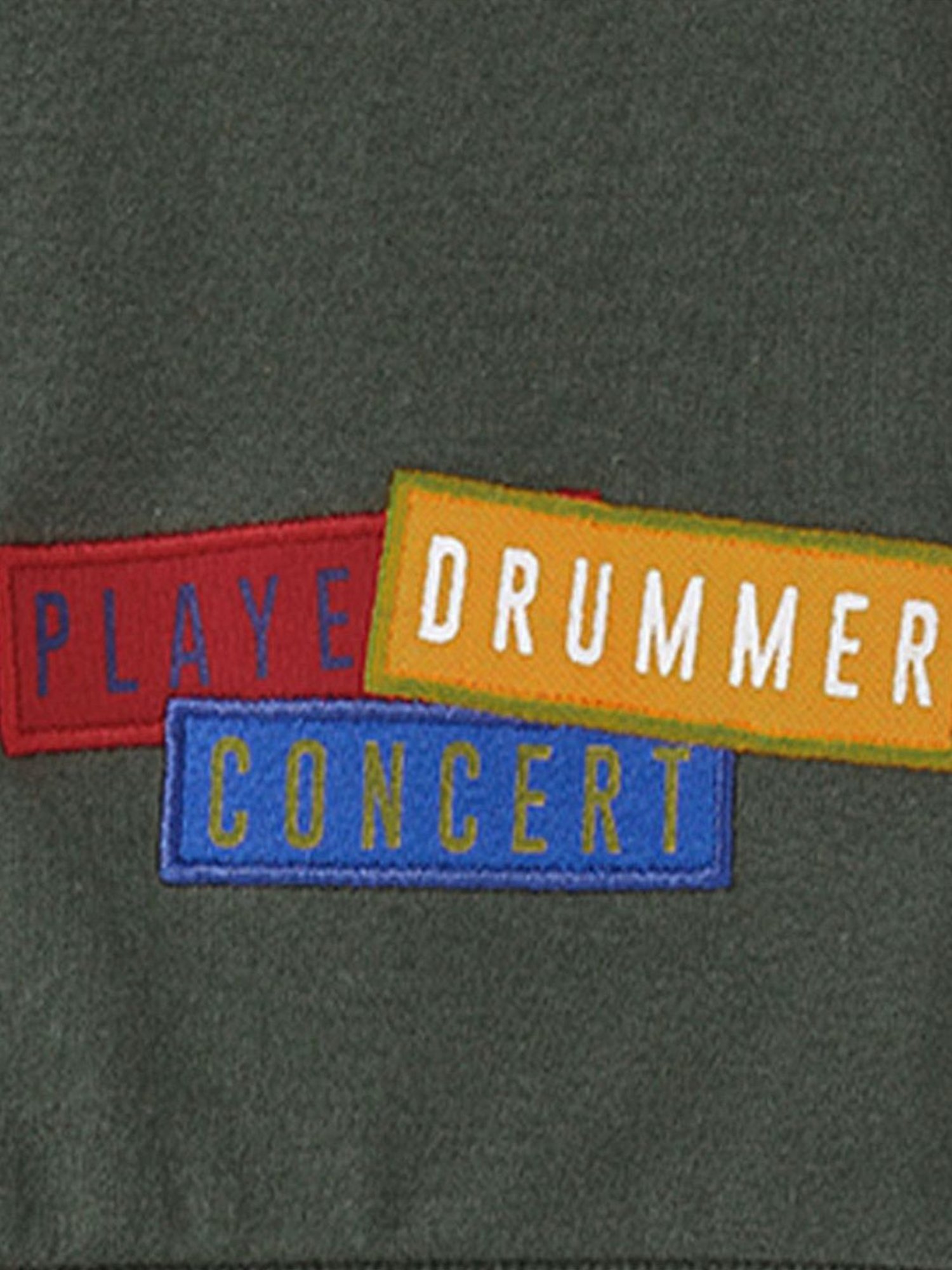 Ed-a-Mamma Kids Green Cotton Embroidered Full Sleeves Sweatshirt