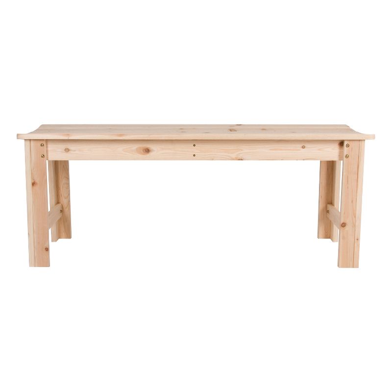 Backless Garden Bench - Natural (4 Feet)