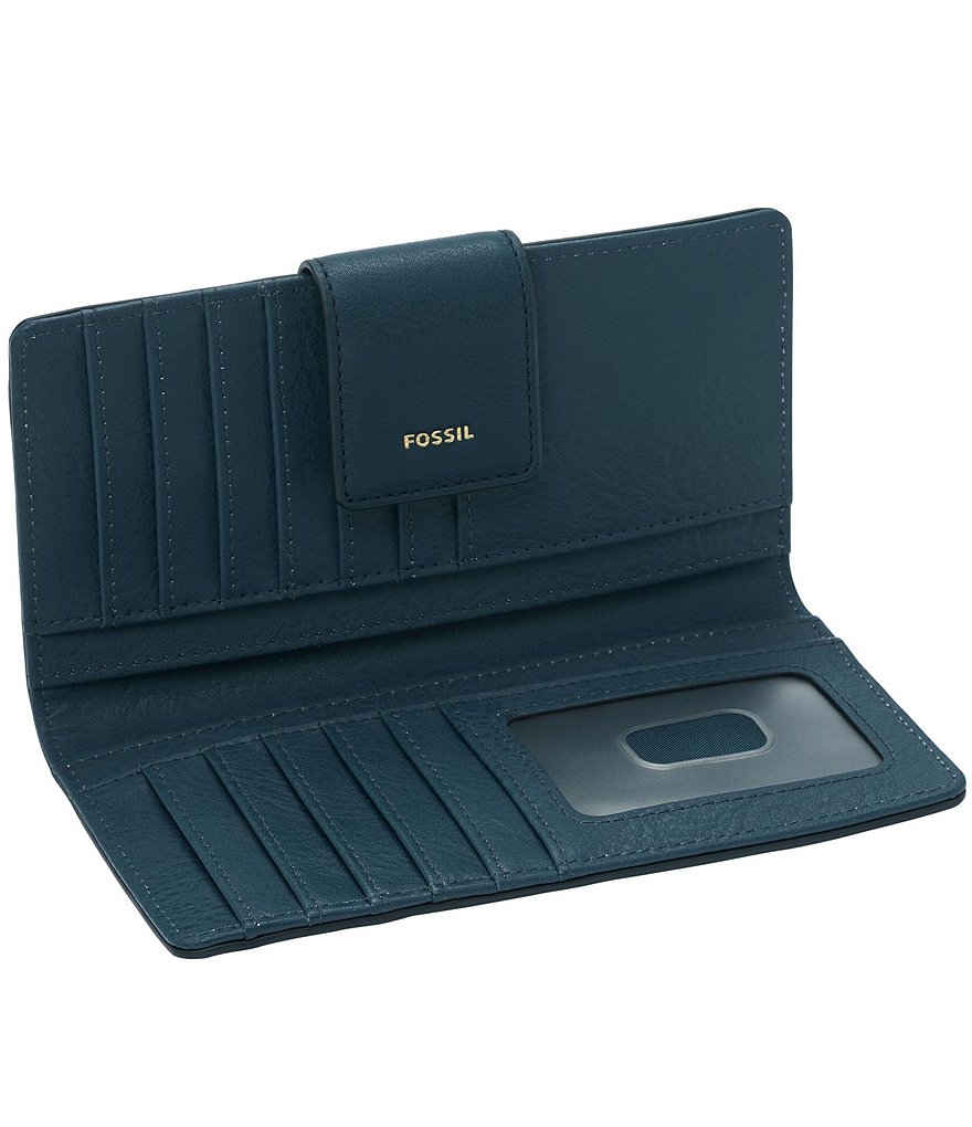 Fossil Logan Rainbow Stripe RFID Tab Clutch Wallet