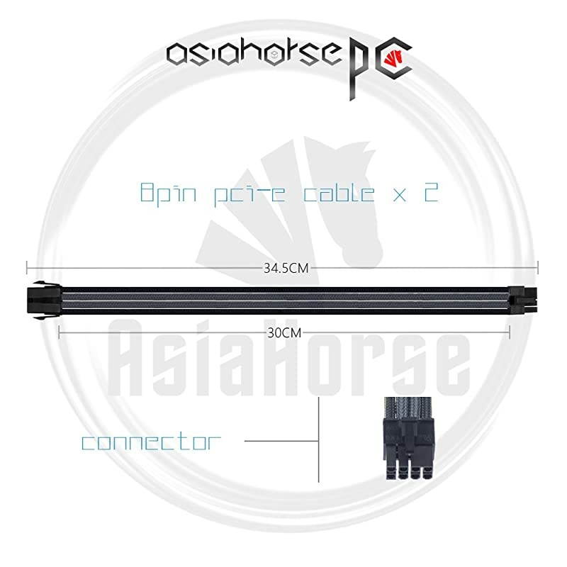 Customization Mod Sleeve Extension Power Supply Cable Kit 18AWG ATXEPS8pin PCIE6pin PCIE Black Mix