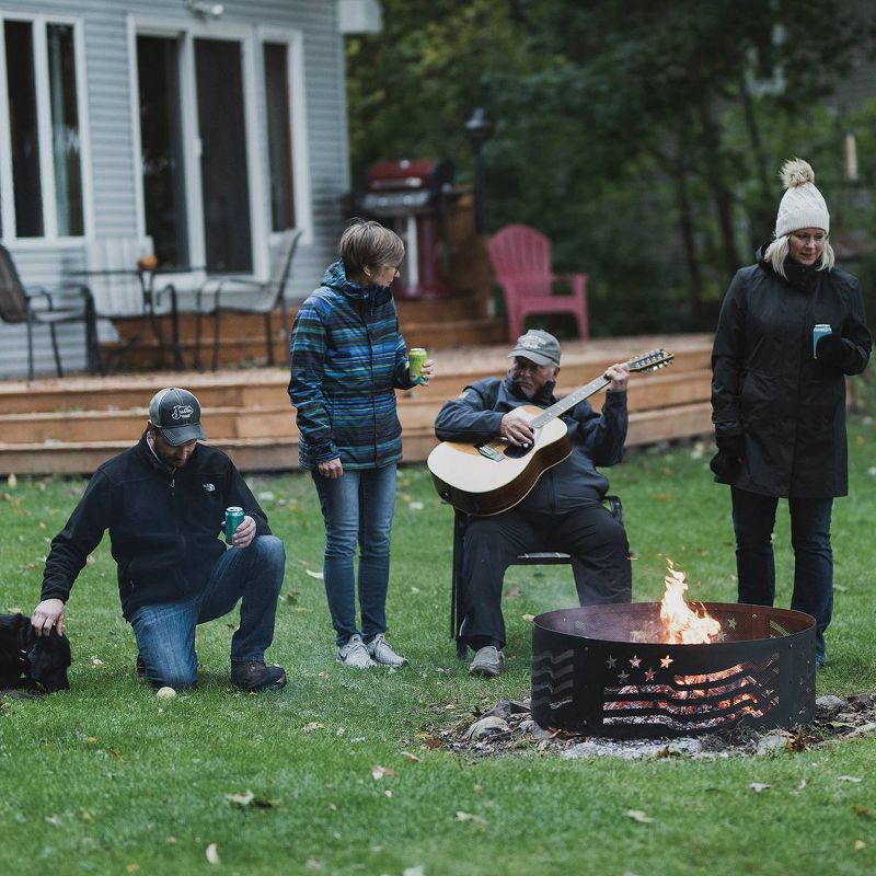 Decorative Fire Ring Stars & Stripes - Blue Sky Outdoor Living