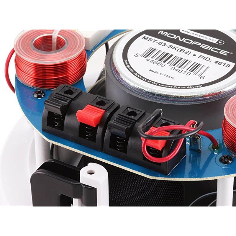 2Way InCeiling Speakers 65 Inch Dual Input Stereo Glass Composite Woofer Pair Aria Series