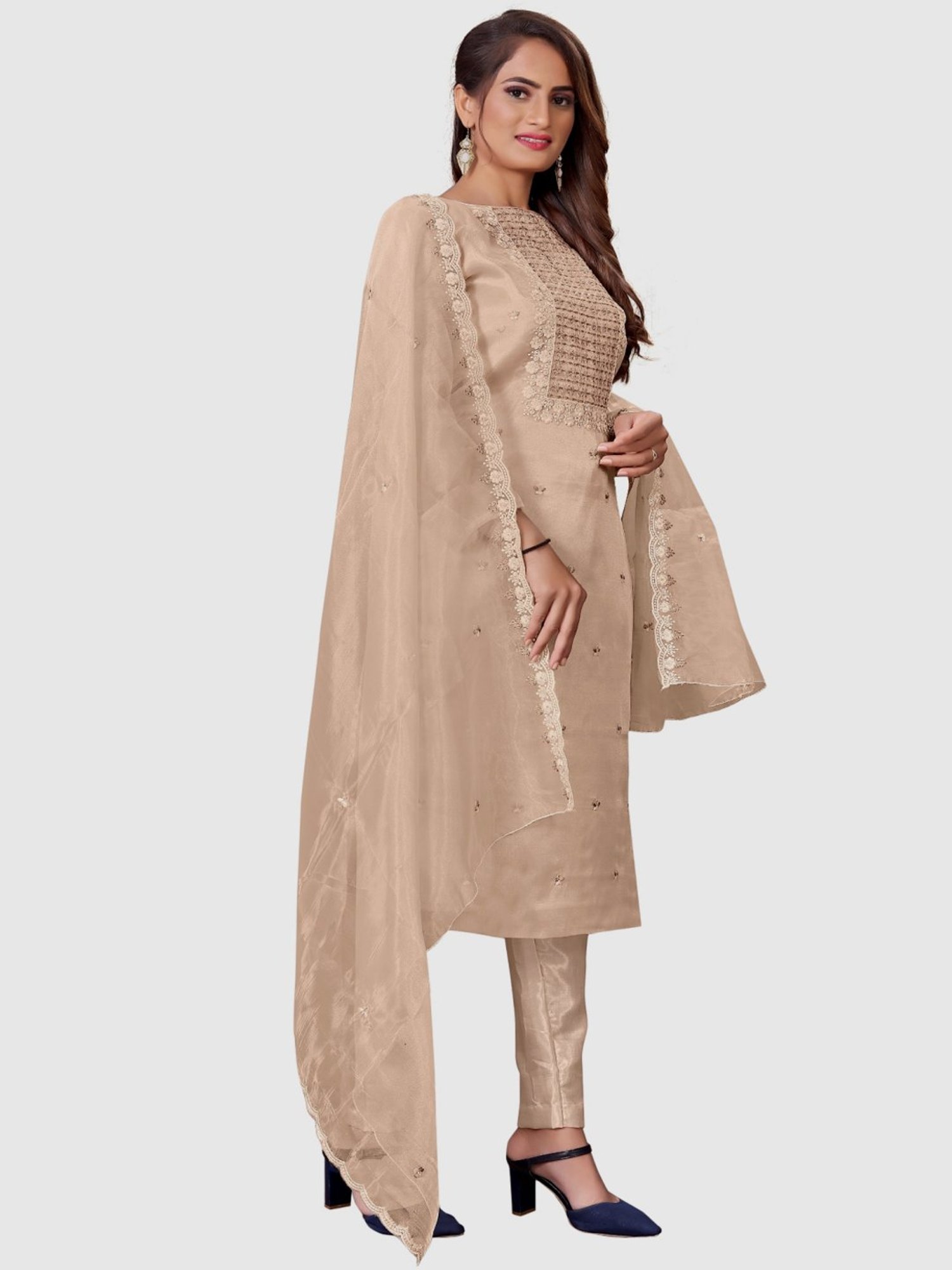 Salwar Studio Red Embroidered Blouse