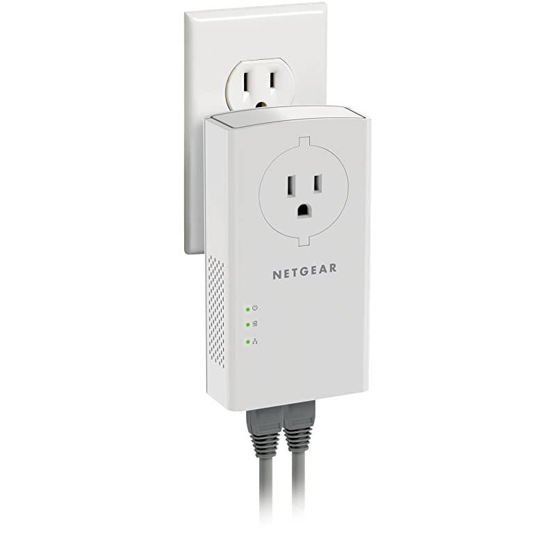 Powerline adapter 2000 Mbps 2 Gigabit Ethernet Ports with Passthrough + Extra Outlet PLP2000 Model Number PLP2000100PAS