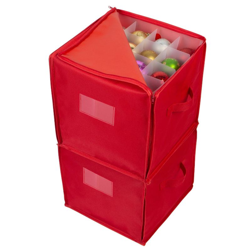 Ornament Storage Organizer with Drawer Divider 64ct - Simplify