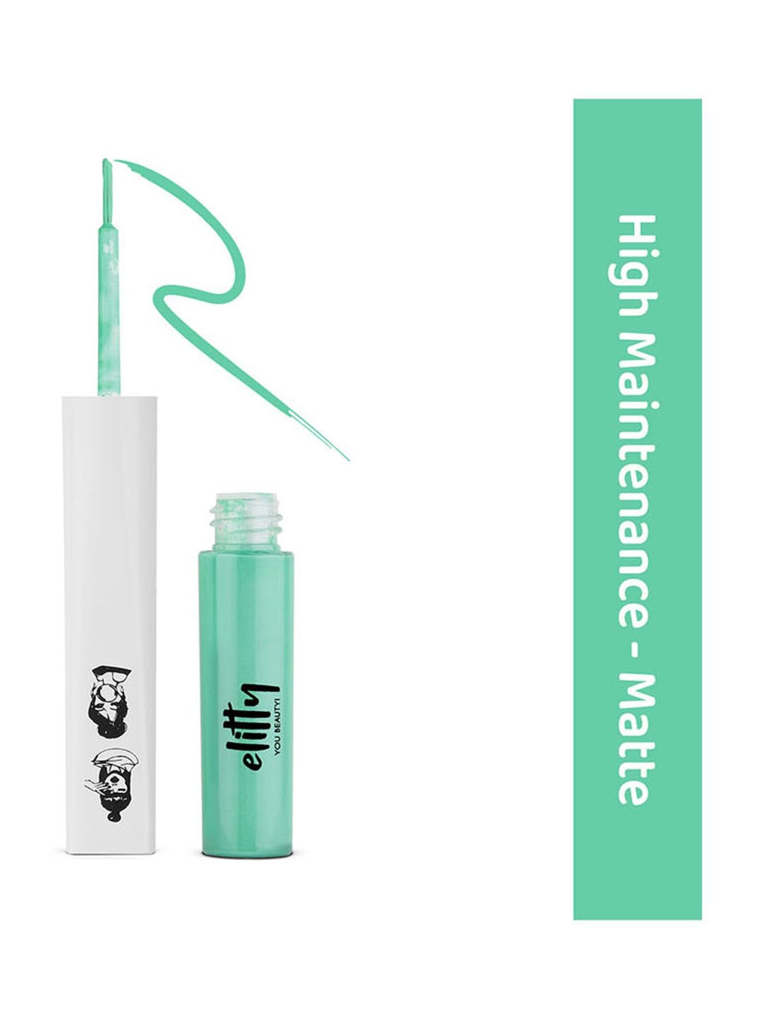 Elitty All Eyes on You Pop Eyeliner - High Maintenance (Matte Cyan Green) - 4 ml