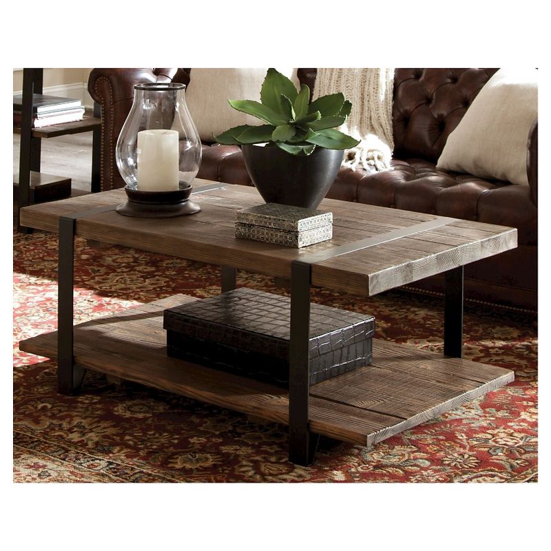 42" Modesto Solid Coffee Table Brown - Alaterre Furniture