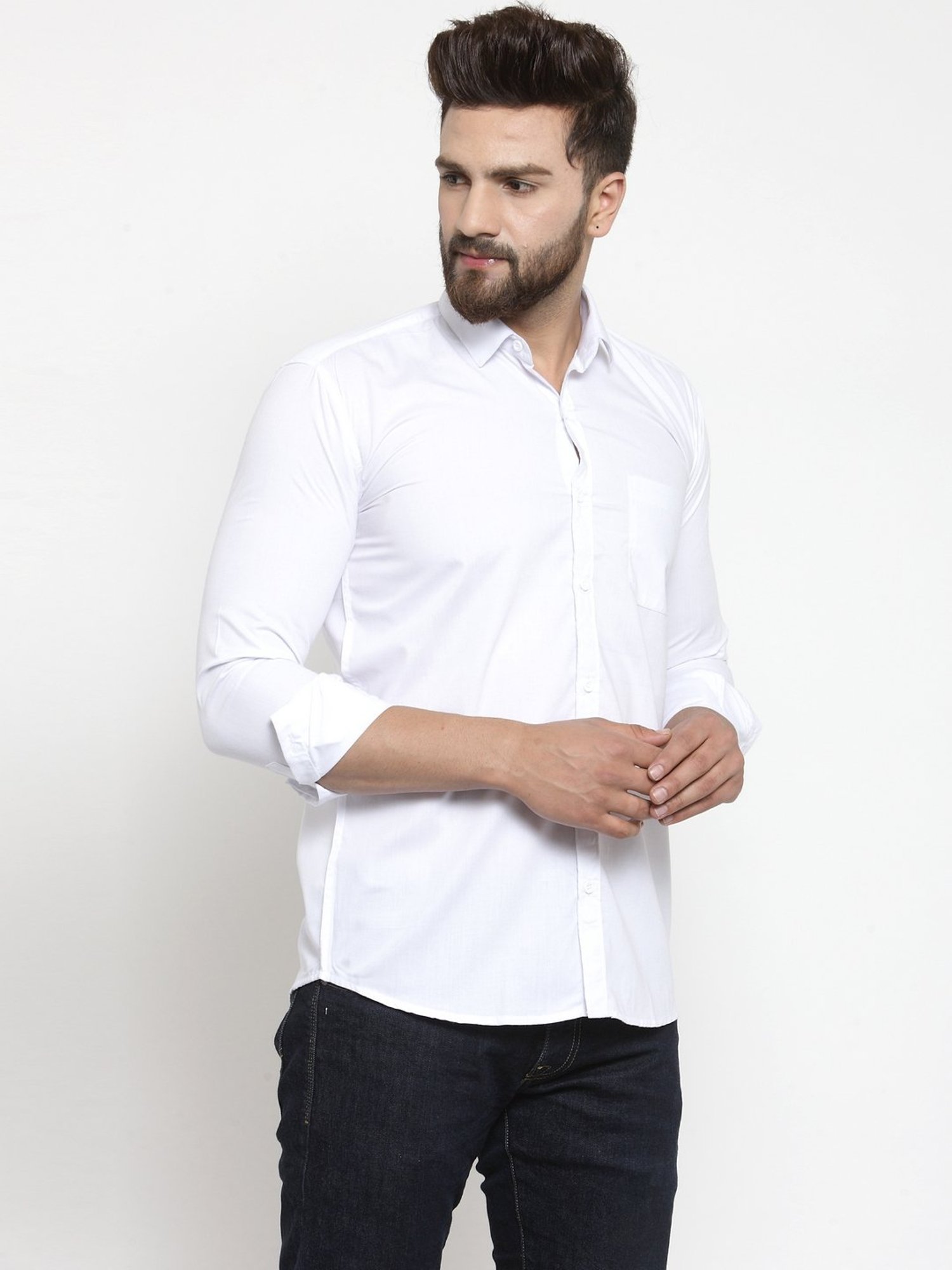 Jainish White Regular Fit Shirt