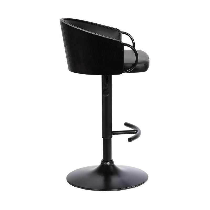 Montego Adjustable Swivel Barstool Black - Armen Living