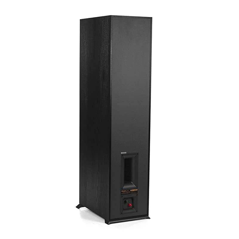 Reference R 820F Floorstanding Speaker for Home Theater Systems with 8 Dual Woofers Tower Speakers with Bass Reflex via Rear Firing Tractrix Ports in Black