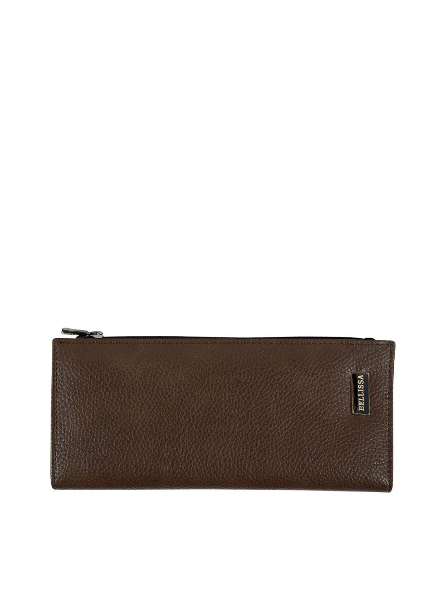 Bellissa Brown Solid Premium Bi-Fold Wallet for Women