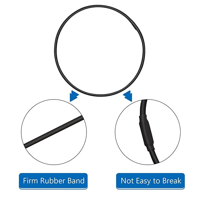 Universal Elastic Bands Replacement Antiaging Rubber Ring for Microphone Shock Mount Holder Clamp Clip Set of 4 Black