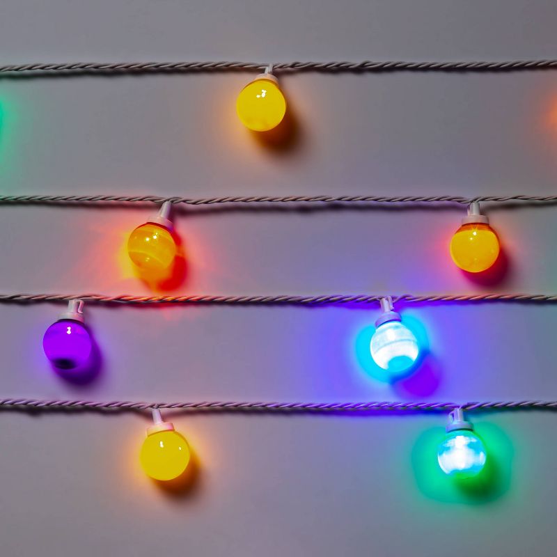 20ct LED G40 Outdoor Globe String Lights Multicolored - Pride