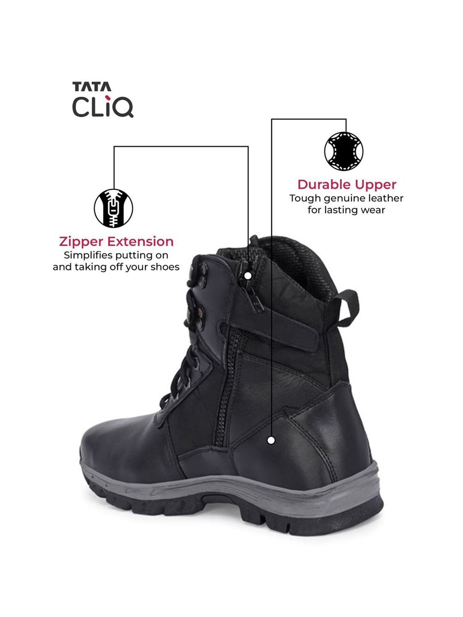 Hoversole Men's Warrior2 Black Derby Boots