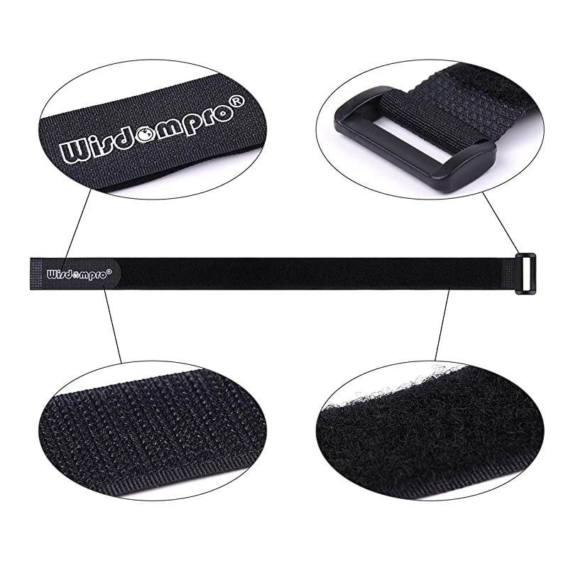 20 Pack 8 12 18 24 Inches Hook and Loop Reusable Fastening Cable Tie Down Straps by  Reusable Durable Functional Ties to Keep Your Home Office Workspace from Tangled Messes of Cords