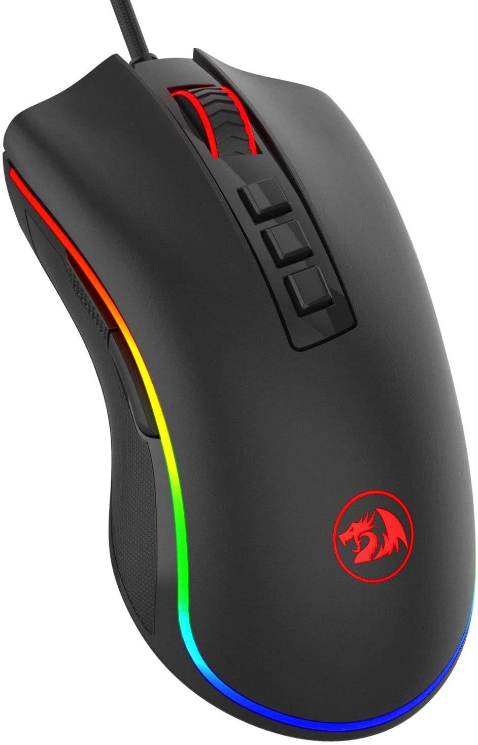 Cobra game mouse, 16.8 million RGB color backlight,10,000 DPI adjustable, comfortable grip,7 programmable buttons