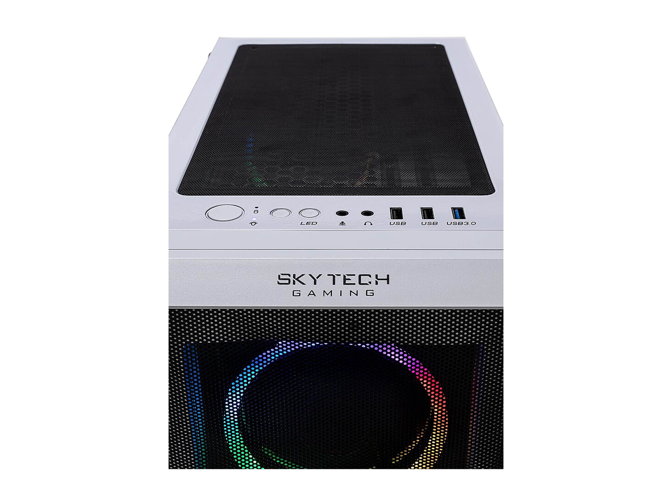 Skytech Chronos Gaming Computer PC Desktop - AMD Ryzen 7 3700X 3.60 GHz, RTX 3070 8 GB GDDR6, 1 TB Gen4 NVMe SSD, 16 GB DDR4 3200, RGB Fans, 240mm AIO, AC WiFi, Windows 10 Home 64-bit, White