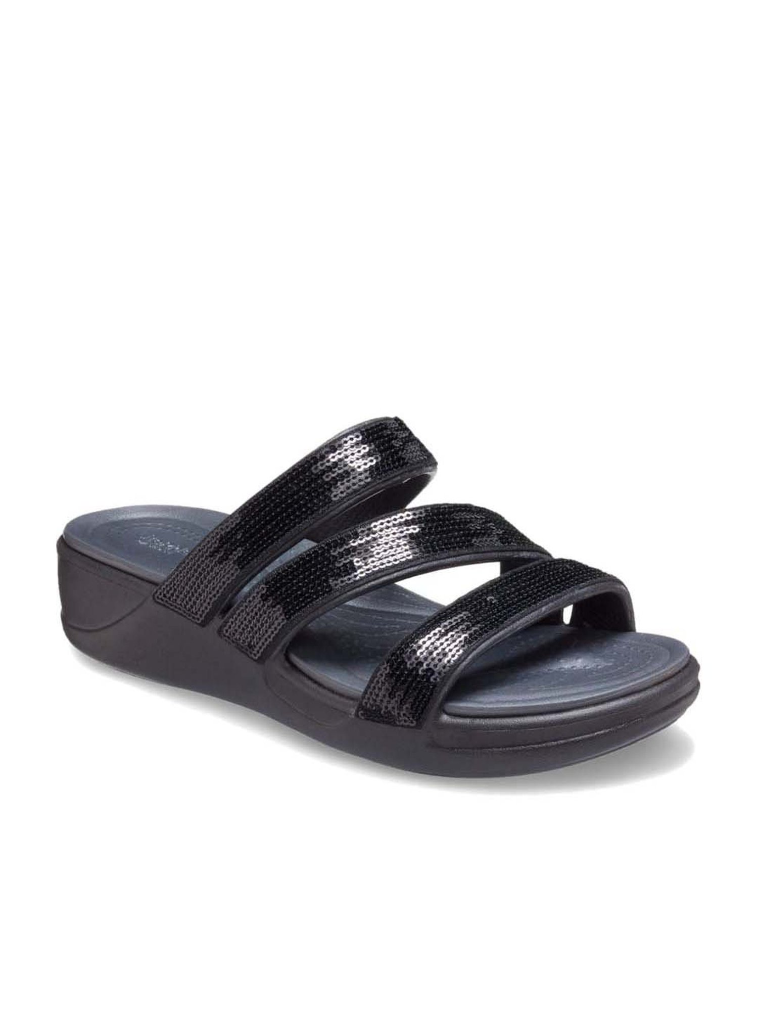 Crocs Women's Boca Black Casual Wedges