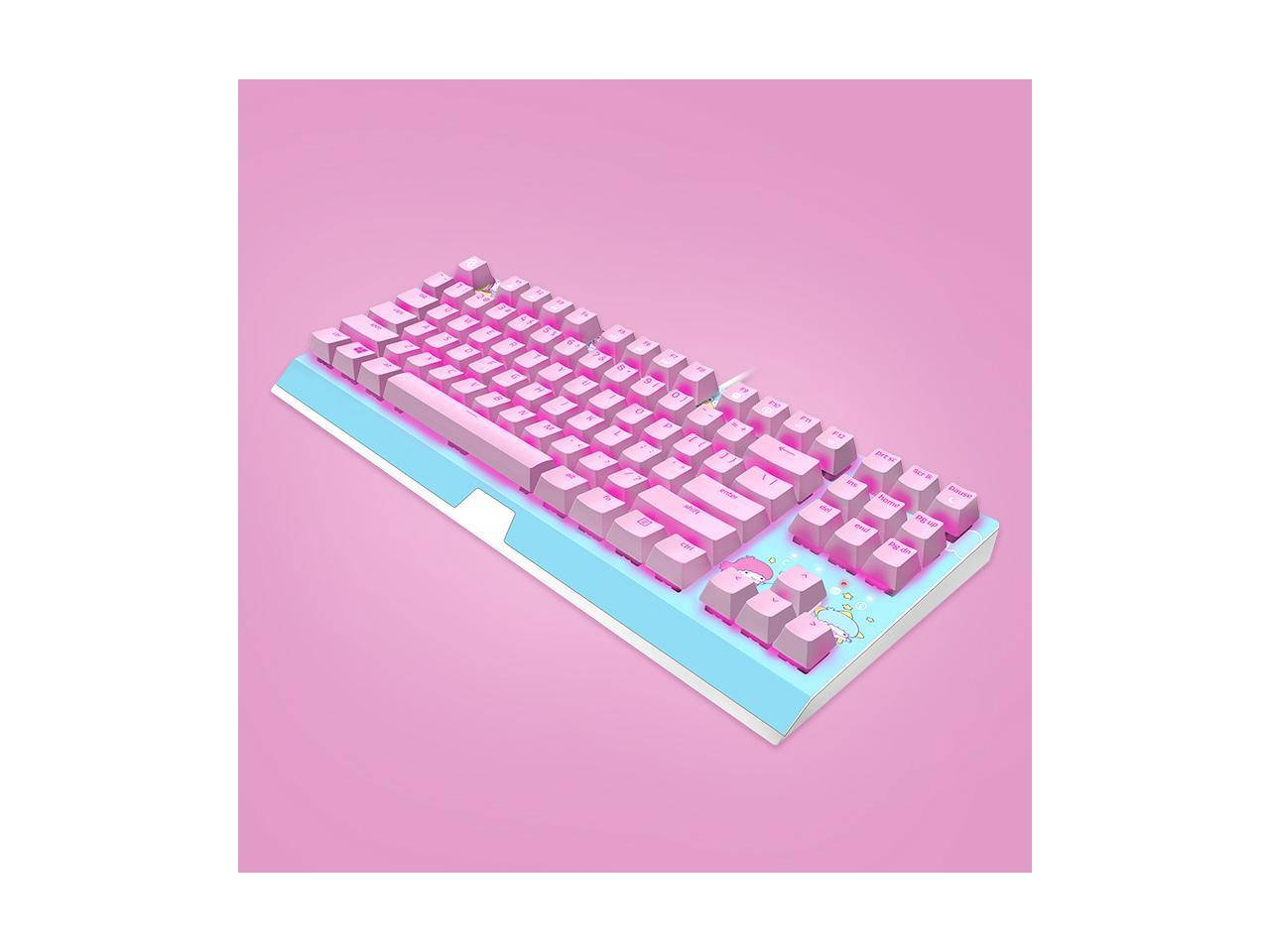 Razer HelloKitty I SANRIO Pink Wired Keyboard Exclusive 87 Key Backlit Mechanical Keyboard