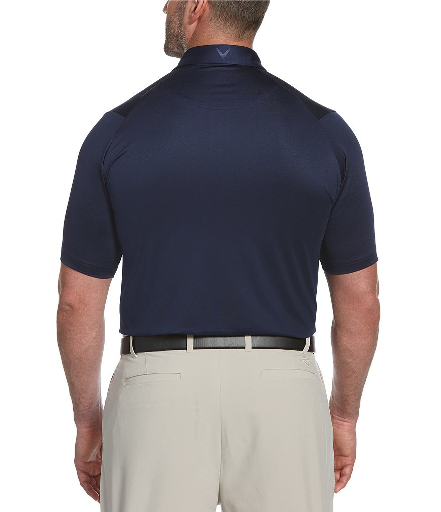 Callaway Golf Big & Tall Solid Swingtech Stretch Short-Sleeve Polo Shirt