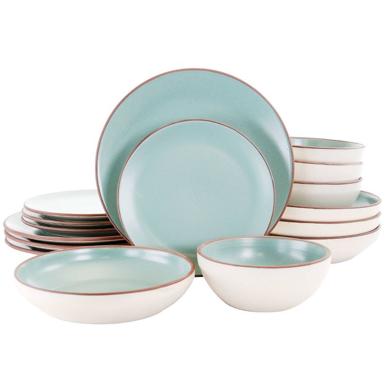 Gibson Elite 16pc Terracotta Contempo Classic Dinnerware Set Mint