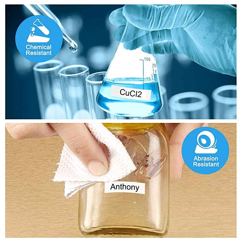 Compatible Label Tape Replacement for DYMO LetraTag Refills 91331 12mm Plastic White Tape for Label Maker QX50 LT100H LT100H Plus and LT100T 12 Inch x 13 Feet Black on White 3 Pack