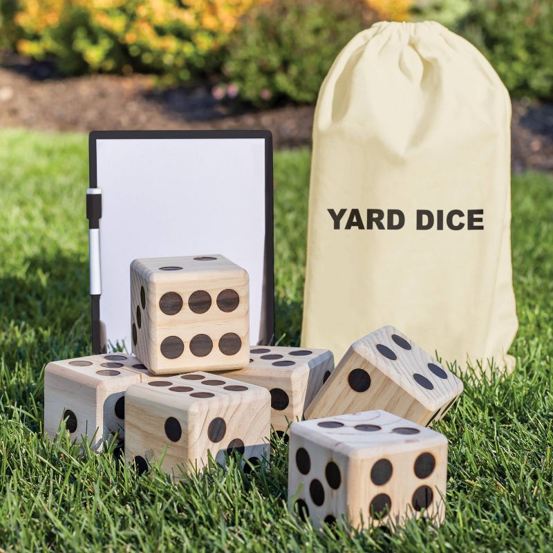 Beyond Outdoors Wooden Yard Dice Lawn Bowling Set