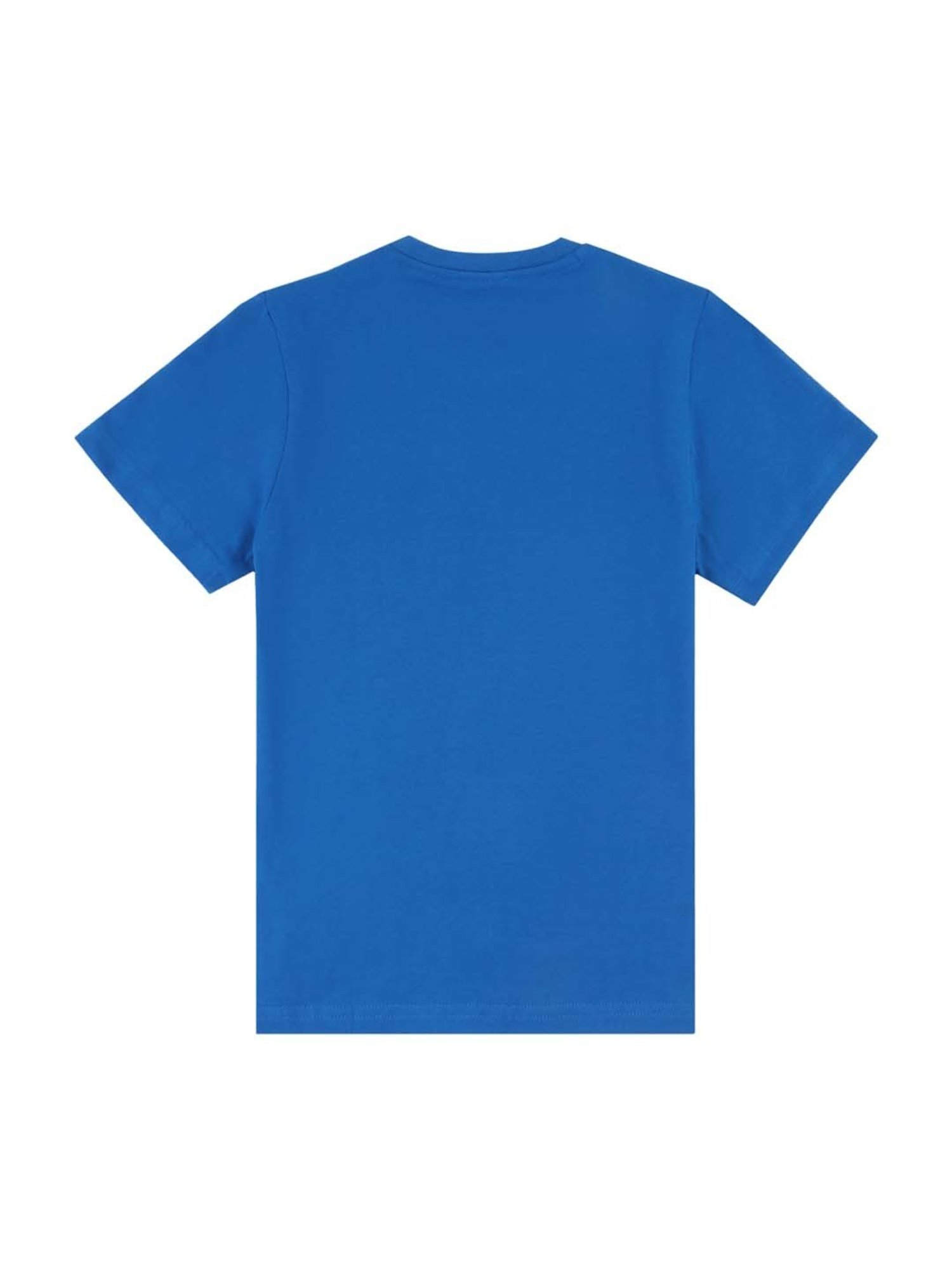 Proteens Kids Royal Blue Cotton Ragular Fit T-Shirt