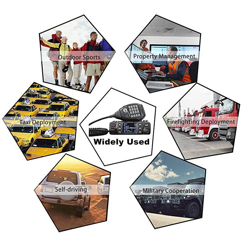 AT778UV Dual Band Transceiver Mobile Radio VHFUhf Two Way Amateur Radio