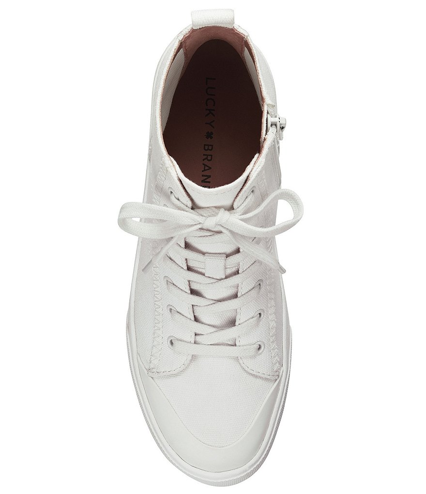 Lucky Brand Eisley High Top Lugged Canvas Lug Sole Sneakers