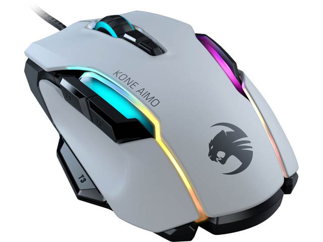 ROCCAT Kone AIMO Remastered ROC-11-820-WE White Wired Optical RGBA Smart Customization Gaming Mouse