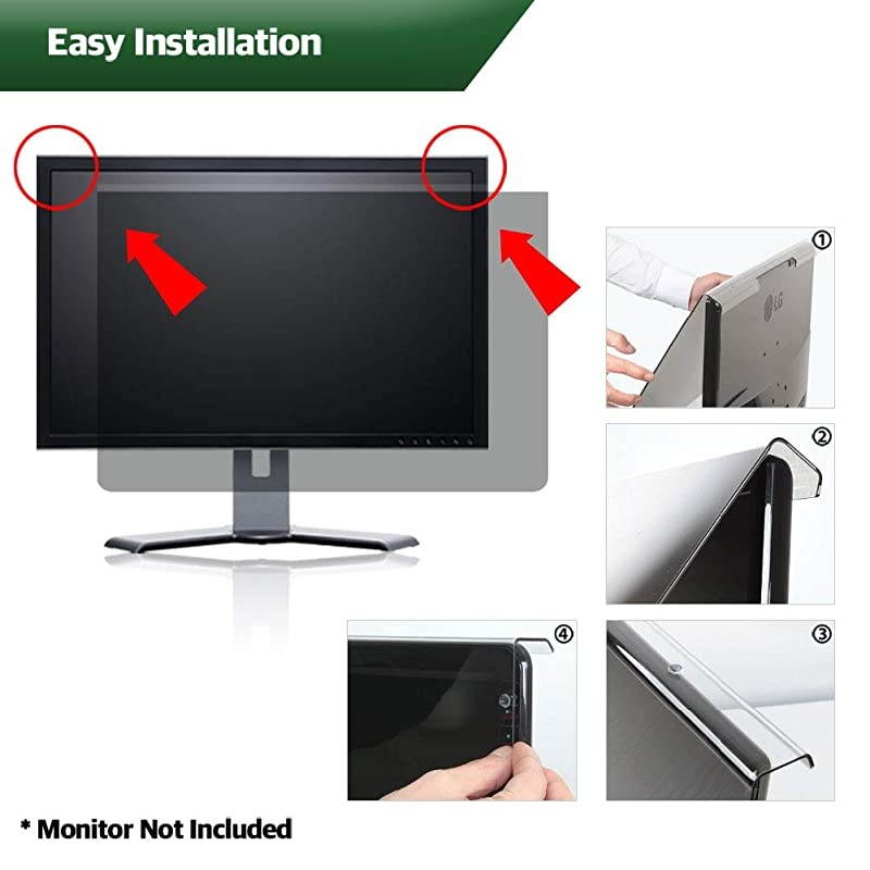Easy OnOff Privacy Filter 19 Removable Acrylic for 19 Universal Diagonally Measured 4 3 Aspect Ratio Privacy Screen for Laptop Notebook Monitor