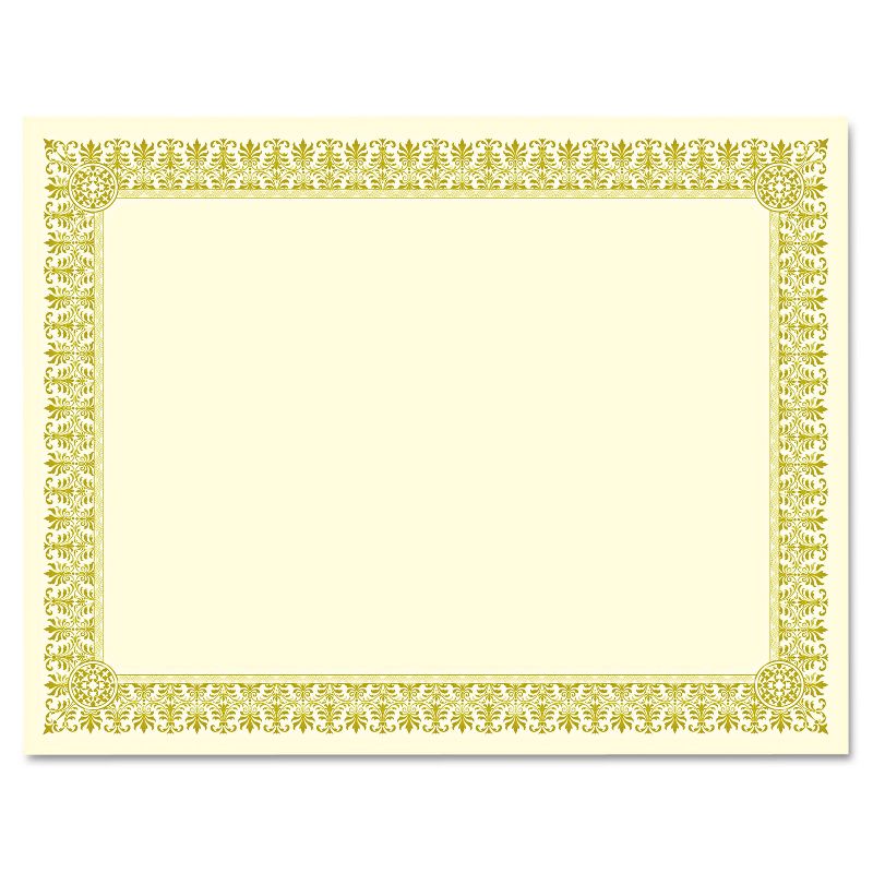Southworth Premium Certificates Ivory Fleur Gold Foil Border 66 lb 8.5 x 11 15/Pack CTP1V