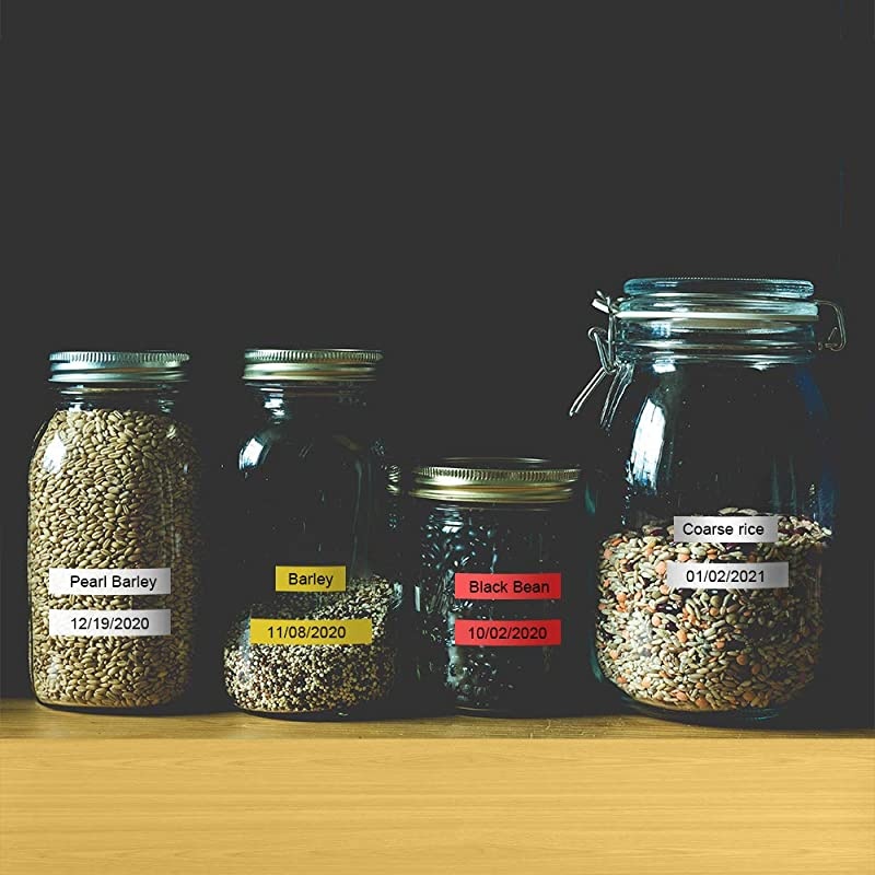 Compatible Label Tape Replacement for DYMO 45013 45010 45016 45017 45018 45019 Label Maker Tape Work with DYMO 160 280 PnP 360D 210D Labeler 047 Inch 12mm Width 23 Feet Length 6Pack