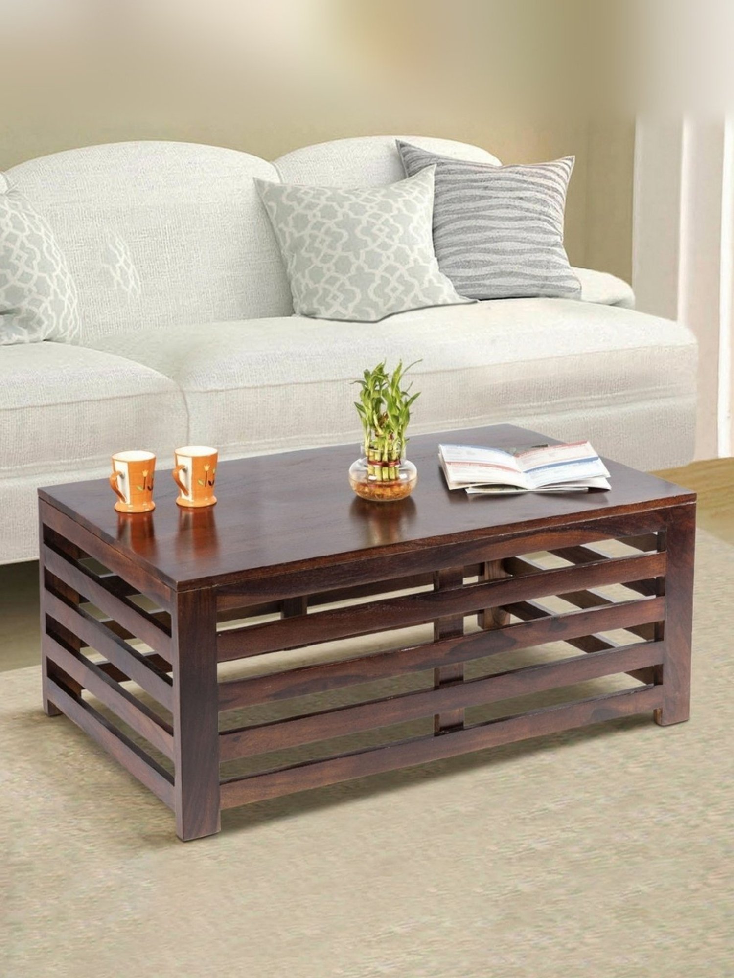 Glass Oval Living Room Metal Coffee Table - Saracina Home