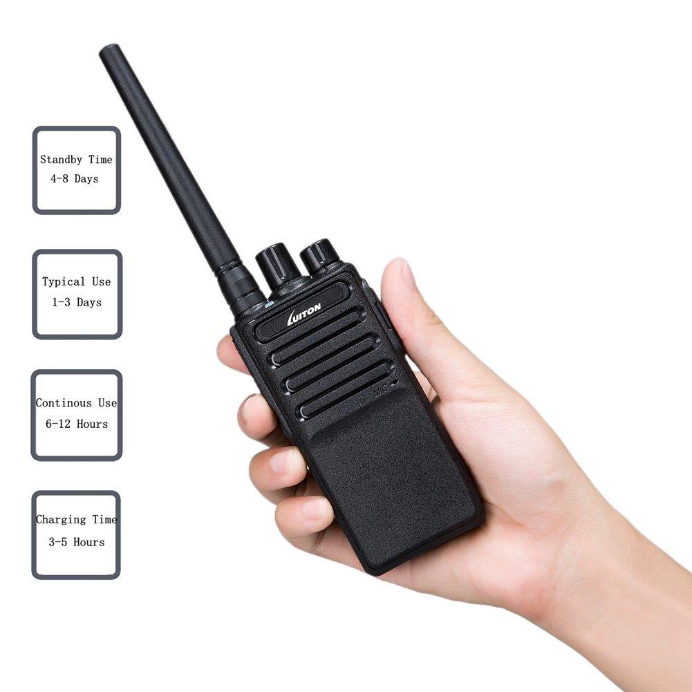 Walkie Talkies Voice Scrambler with Earpiece for Adults Outdoor CS Hiking Hunting Travelling Long Distance 2 Way Radios By Luiton (2 Packs)