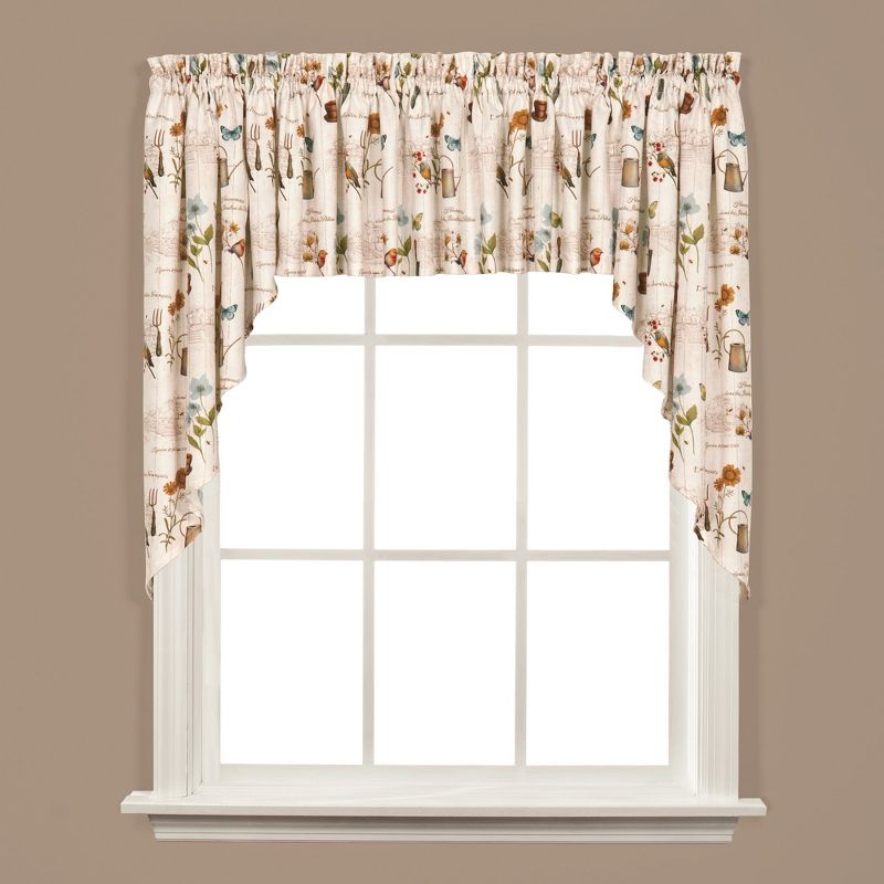 Saturday Knight Ltd Le Jardin Window Swag With 1.5" Rod Pocket - 57x36" Multicolor