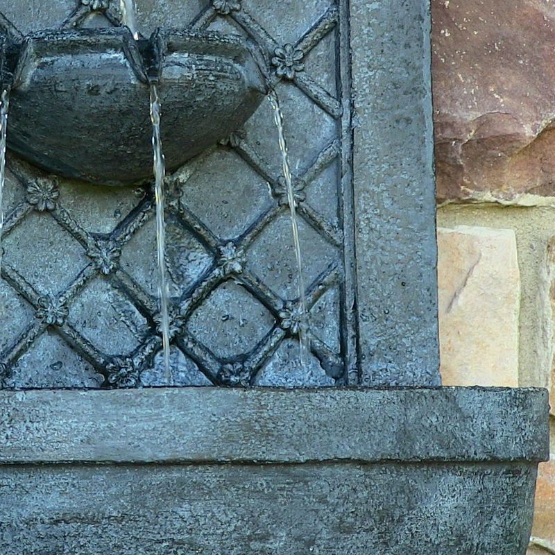 Chatsworth Two Tier Solar On Demand Fountain with Weathered Stone - Smart Solar