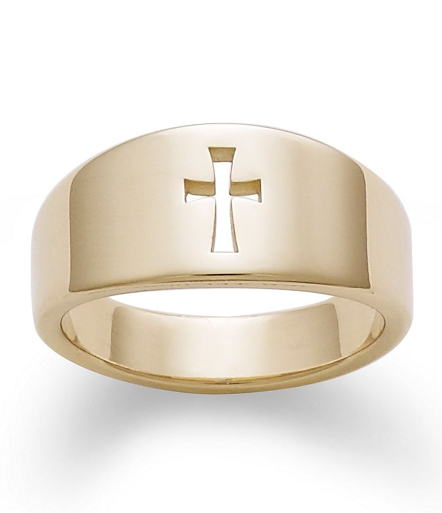 James Avery Narrow Cross Cutout 14K Gold Ring