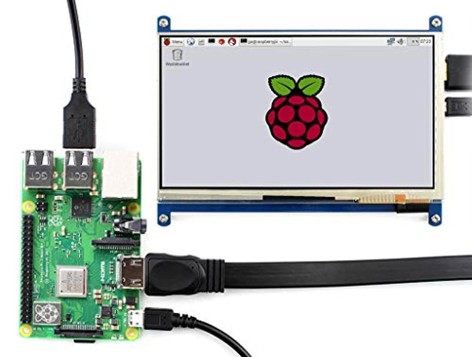 7 inch C LCD Touch Screen 1024600 Win10 HDMI Interface Capacitive Monitor Display for Raspberry pi4/3B+/3B/2 B/B+/A (7+incheslcdC)