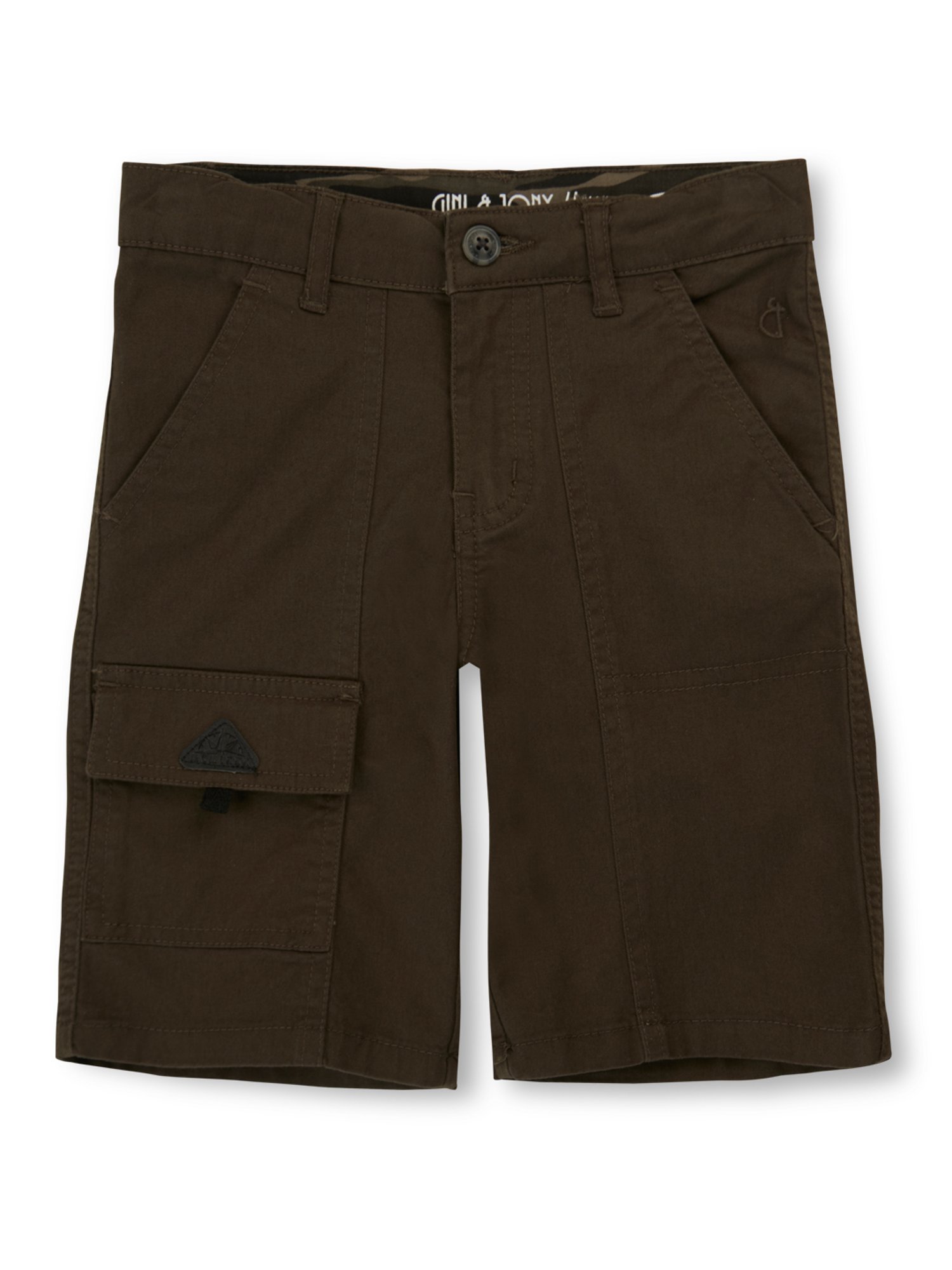 Gini & Jony Kids Brown Solid Bermuda